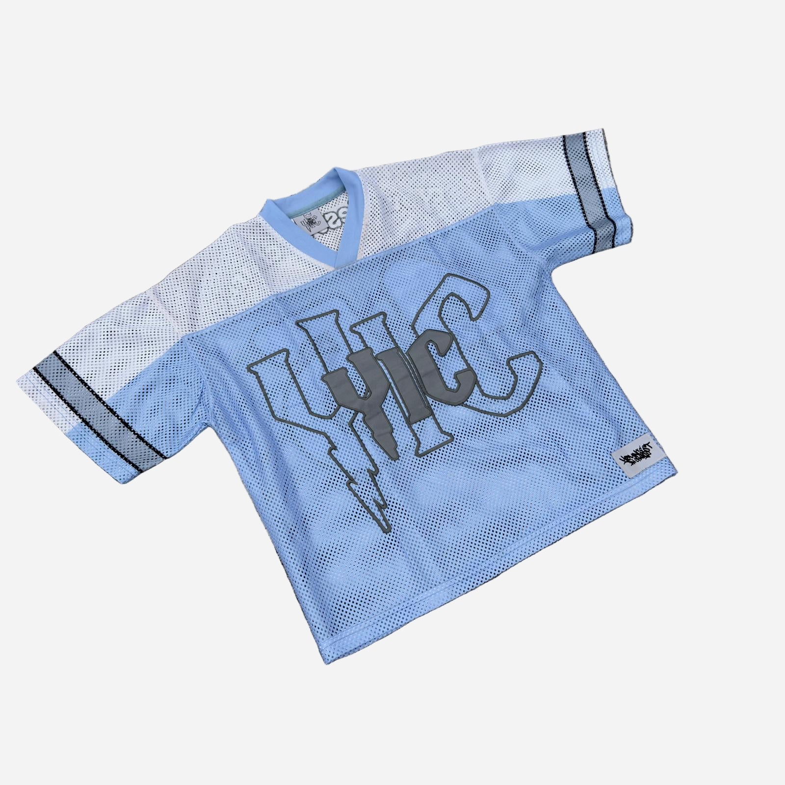 YIC MESH JERSEY LIGHT BLUE  AND WHITE